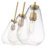 Z-Lite Ayra 3 Light island, Olde Brass & Clear 488P8-3L-OBR